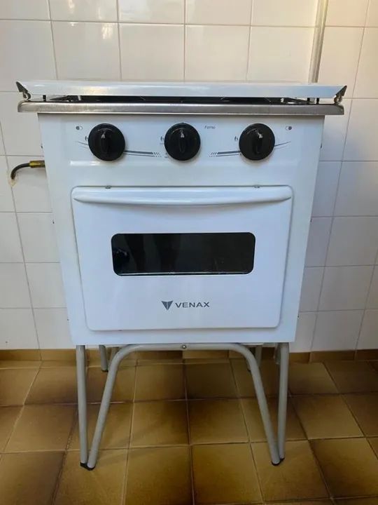 FOGÃO PORTÁTIL VENAX GEMINI 2 BOCAS À GAS BRANCO - Foto 5