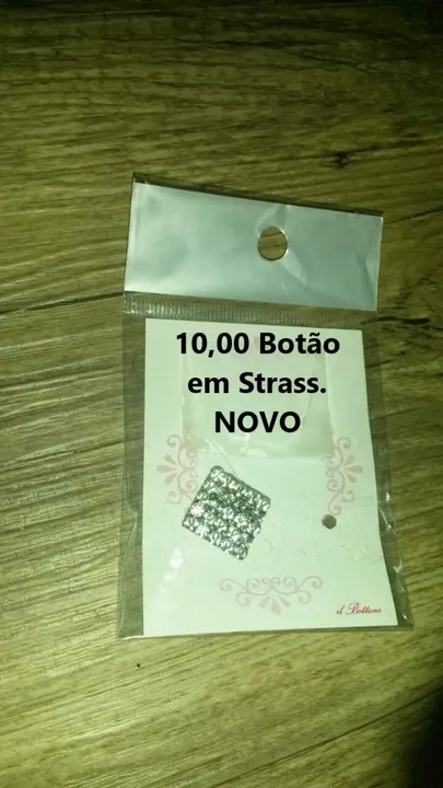 Botão em Strass. NOVO