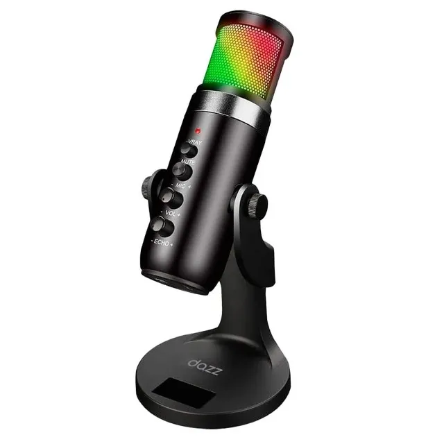 Microfone Condensador Dazz X Pro Rgb Usb 2.0 Gamer Podcast - Loja Natan Abreu