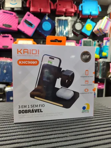 Carregador Kaidi 3 em 1