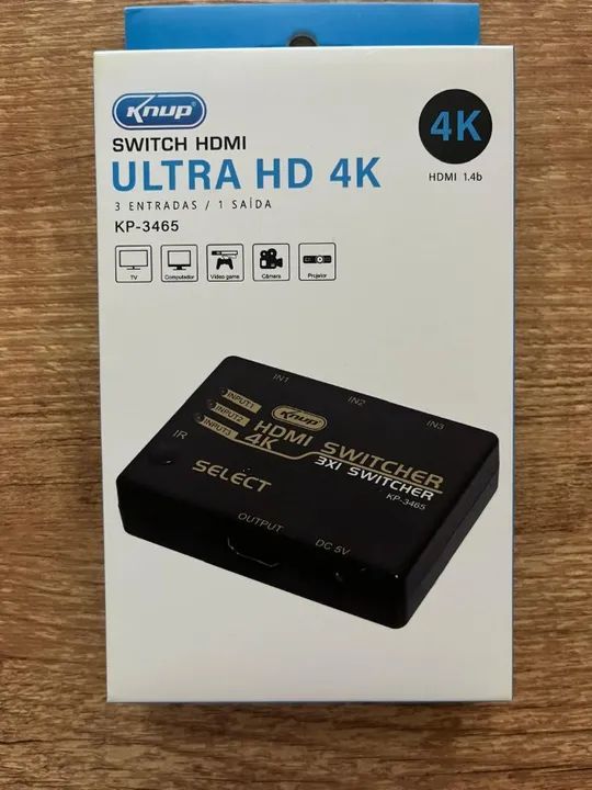 SWITCH HDMI ULTRA HD 4K C/Controle Remoto - Foto 4
