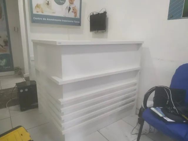 balcão L ripado branco 150/90 - Foto 2