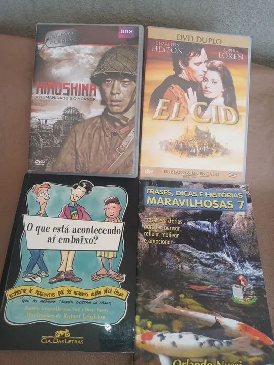 Kit 2 livros e 2 dvd,s
