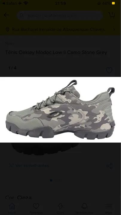 Tênis Oakley Modoc Low 2 Stone Grey