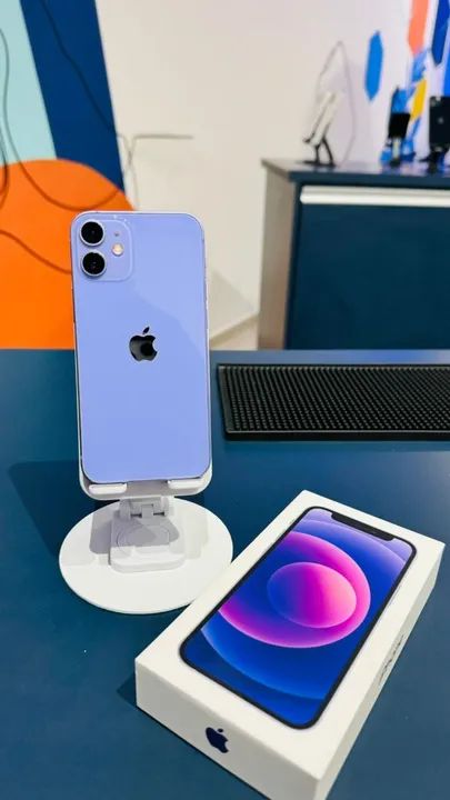 Apple iPhone 12 mini 128GB バッテリー78% iPhone 12 Mini Semi Novo 128GB Lilás Saúde de Bateria 78% Aparelho