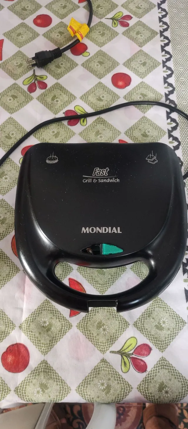 Sanduicheira Elétrica 110v Grill Preto Mondial Tostadeira