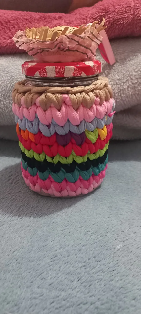 Pote Decorativo Artesanal de Crochê