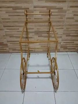 Carrinho Chá Decorativo Dourado - Foto 2