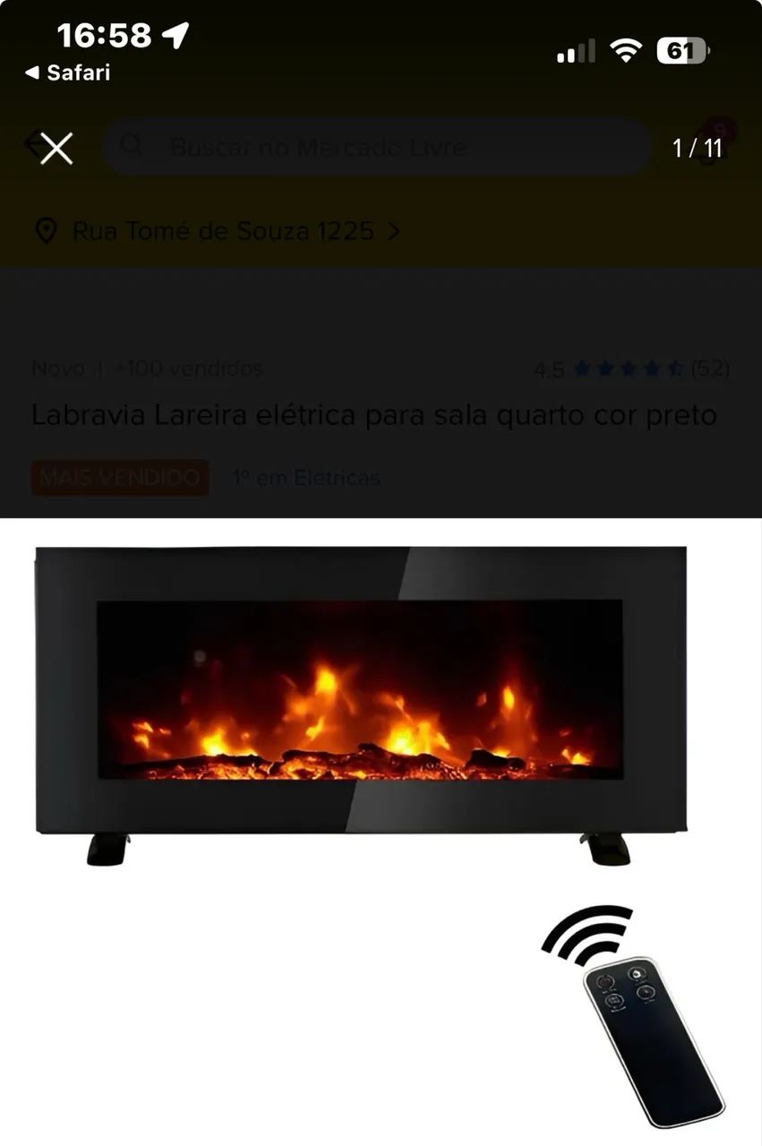 Lareira elétrica  - Foto 4