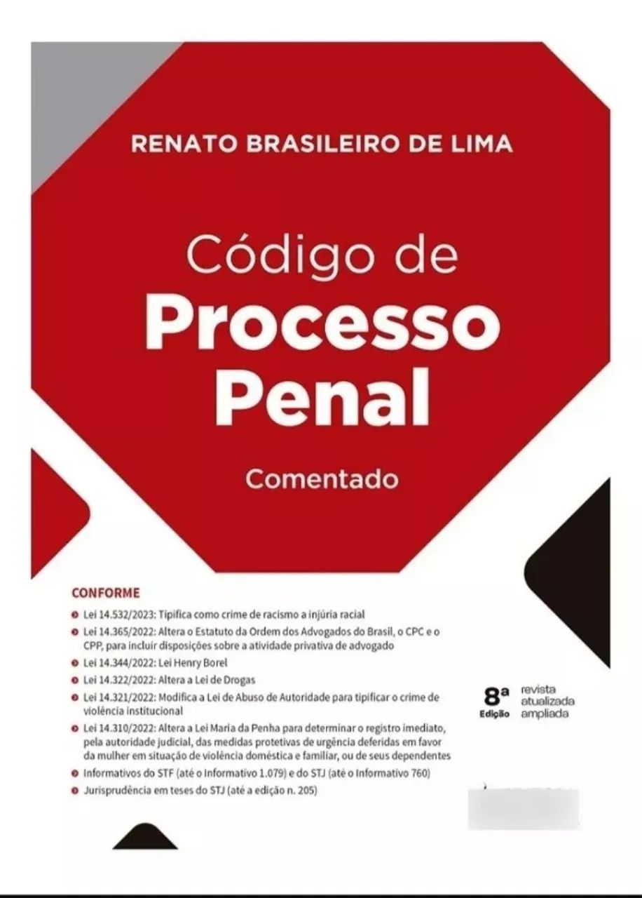 Livro Código de Processo Penal Comentado - Renato Brasileiro