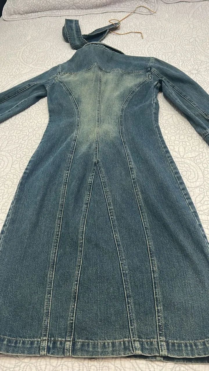 Vestido Jeans manga comprida marca oh boy - Foto 5