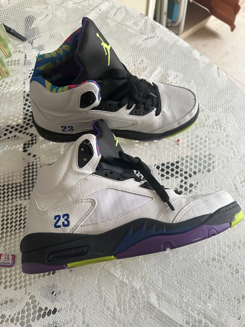 Air Jordan 5 Roxo e Amarelo