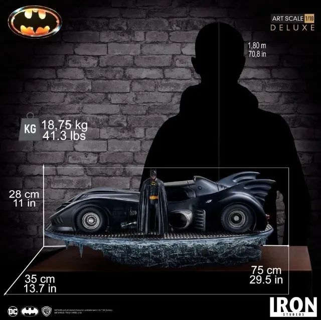 Batman 89 & Batmobile Deluxe IRON STUDIOS Art Scale 1/10 - Foto 2
