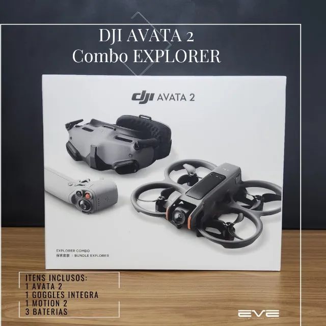 Avata 2, Combo Explore c/ 3 baterias.