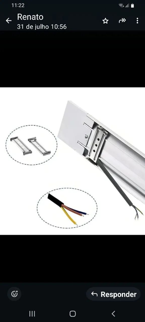 Luminária Led de Sobrepor 1,20m 40W - Foto 6