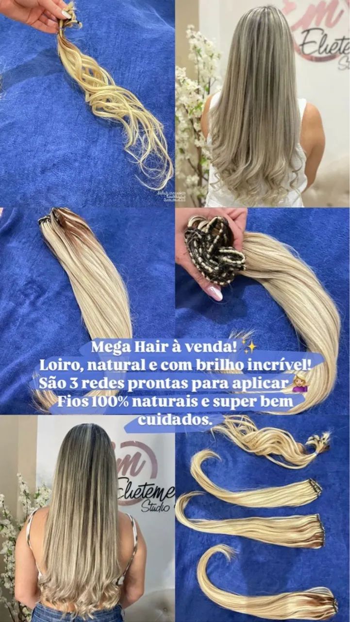 Mega hair loiro de 3 redes  - Foto 2