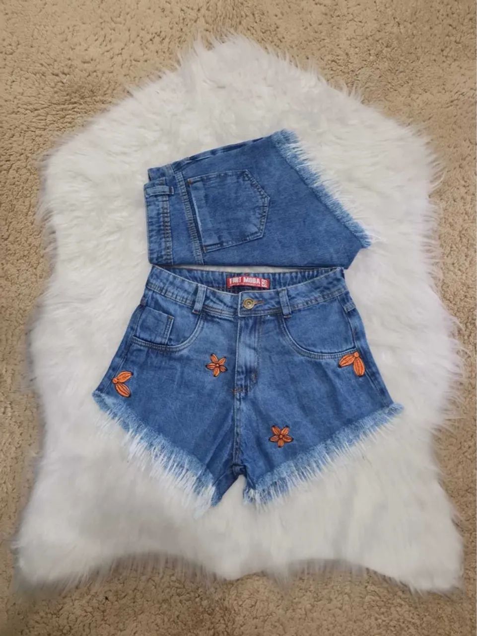Shorts jeans flor  - Foto 2