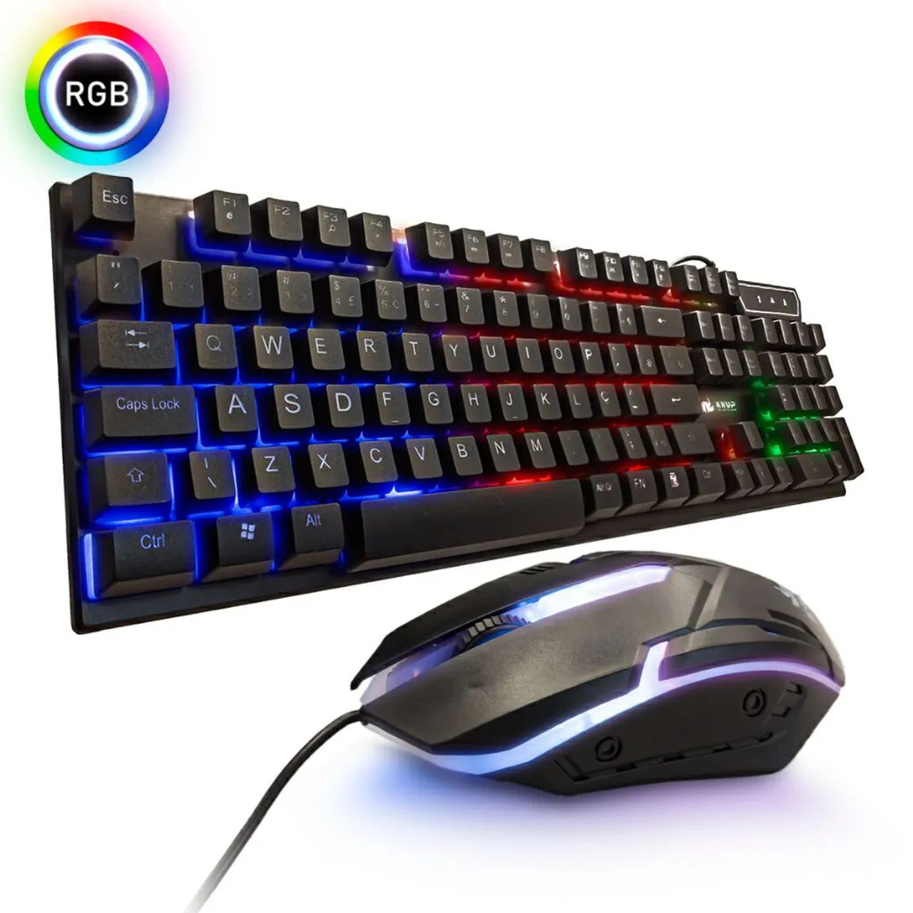 KIT teclado e mouse Gamer RGB 