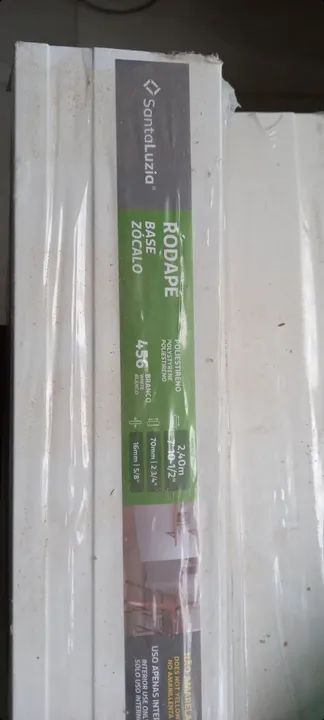 Rodapé de poliestireno Branco - 2,40m (2) - Foto 3