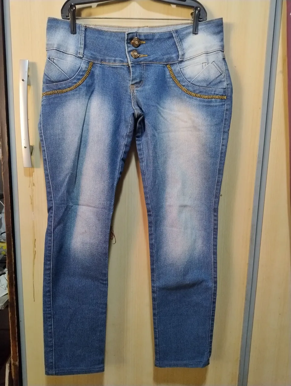 Calça Jeans Feminina cintura baixa 44