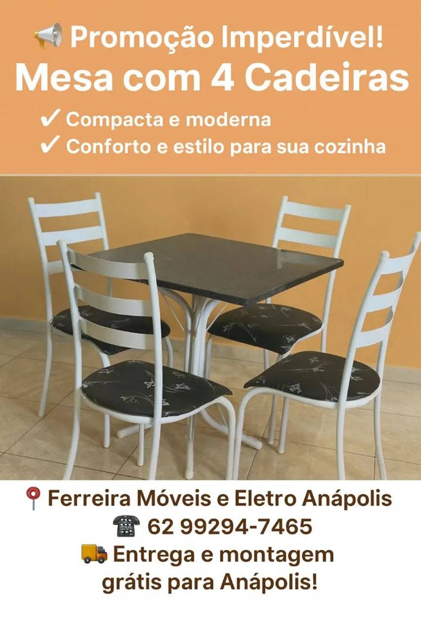 Mesa 4 cadeiras 