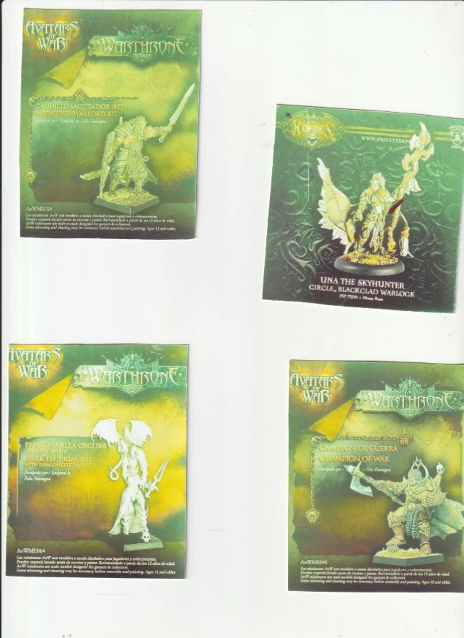 varias figuras warhammer em plastico e metal para colecionadores 