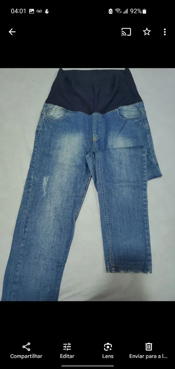 Calça Jeans Gestante - Tam: 36.