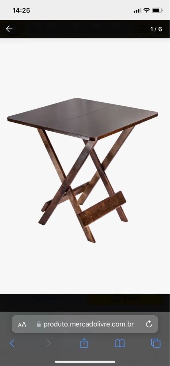 Jogo de Mesa Dobrável com 4 cadeiras 