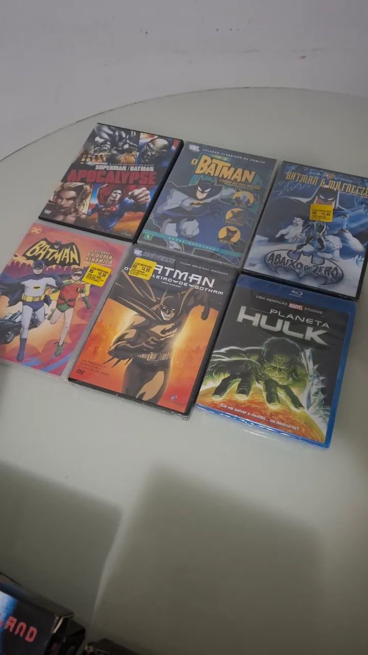 Lote DVDs e Blu ray DC e Marvel