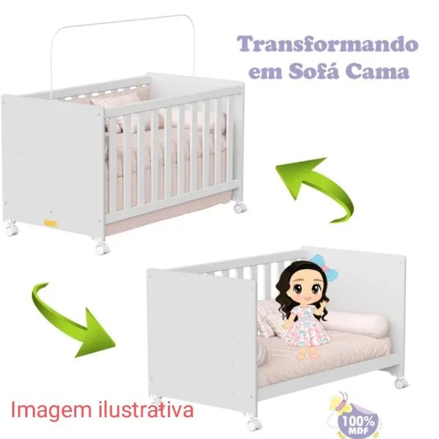 Berço Móveis Bela com colchão Gazin - Seminovo - Foto 3