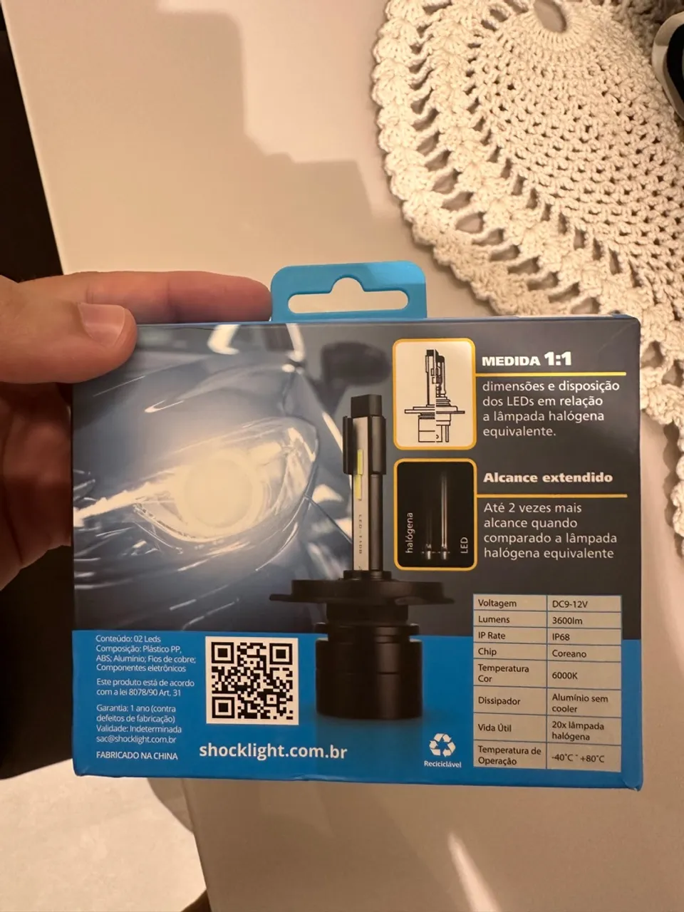 Lâmpadas LED para Farol H8/H9/H11/H16/2 - 3600lm - Shocklight S14