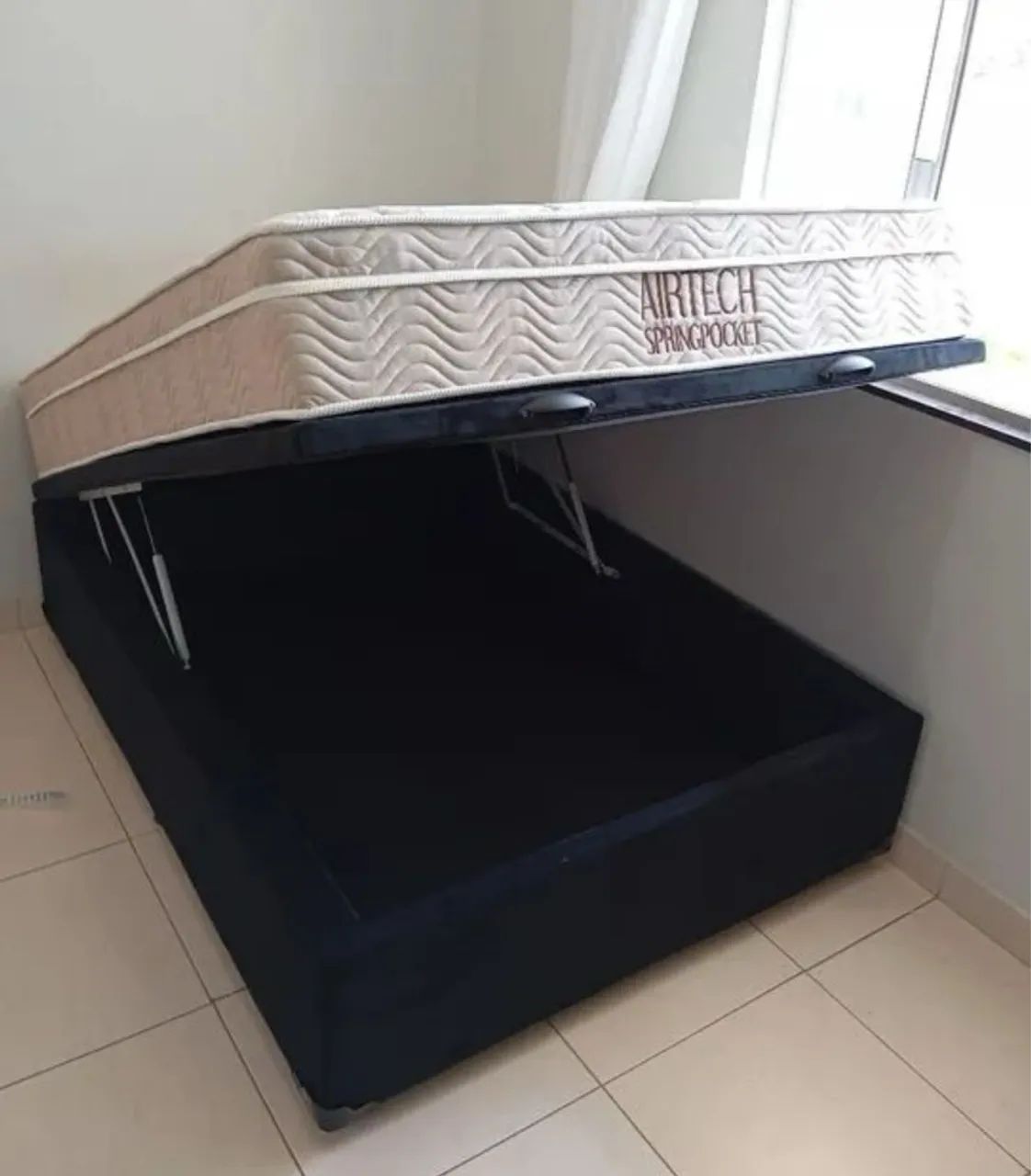 Cama Box Casal Baú Molas Ensacadas / Pronta Entrega - Foto 3