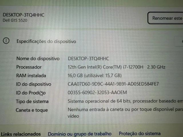 Dell G15 5520 I7-12700h, 16gb, Rtx3060, 512gb - Foto 4