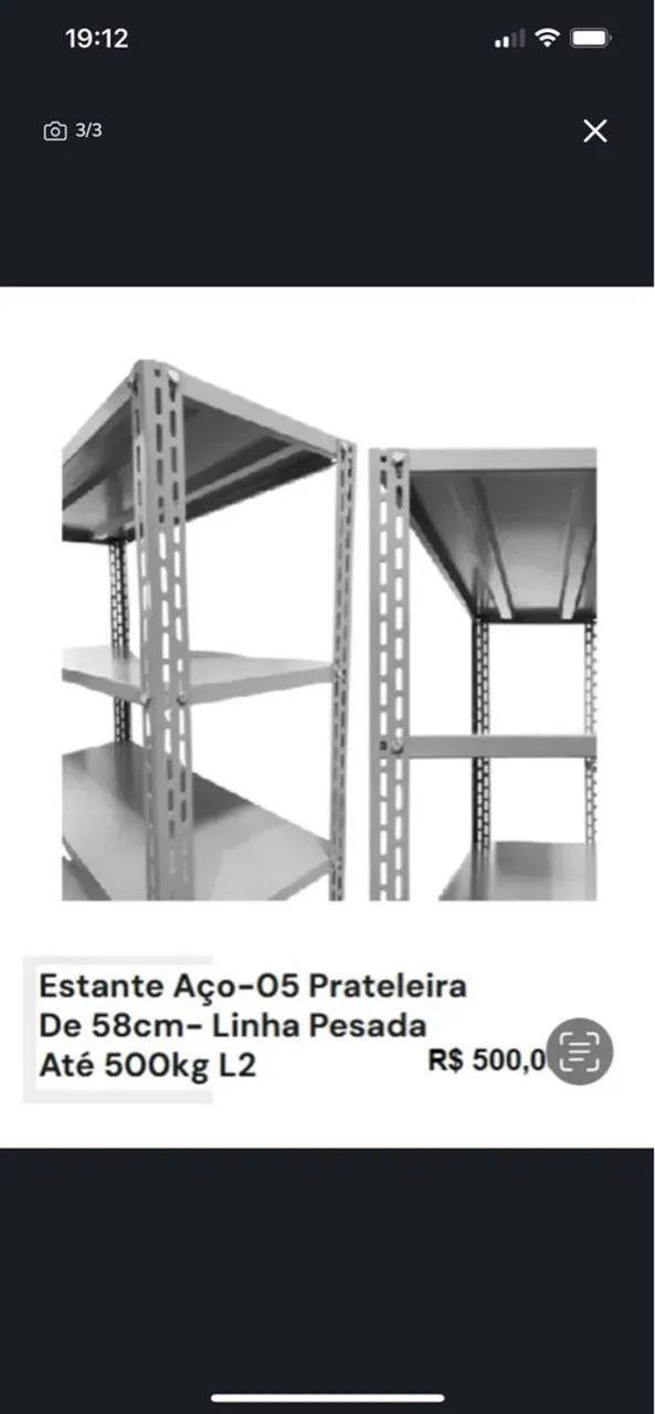 Estante de aço