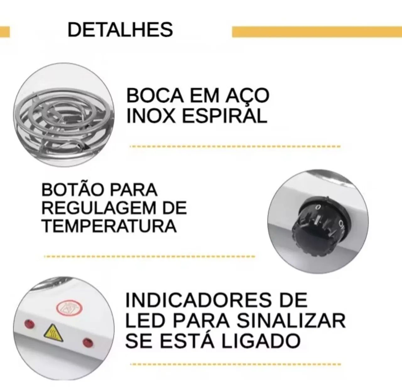 Fogão elétrico portátil 2 bocas  - Foto 3