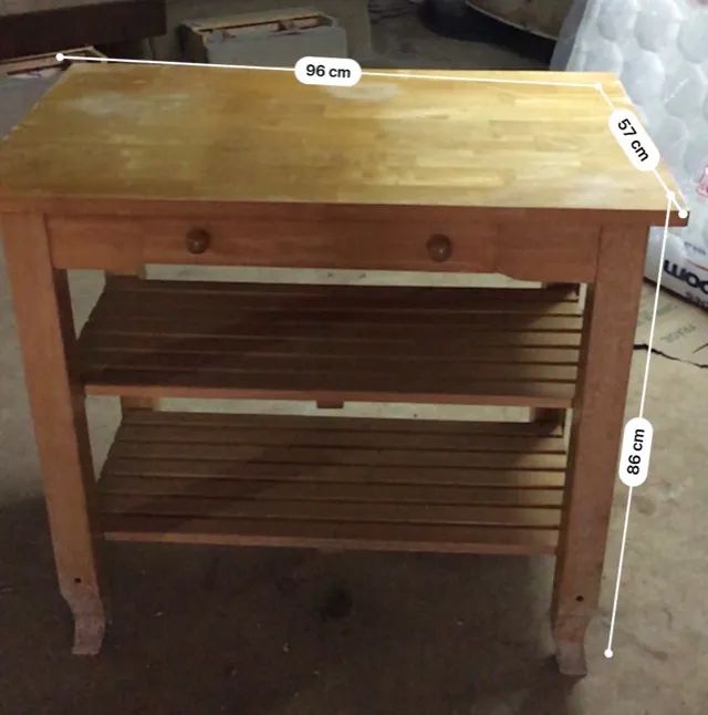Mesa do Chef para apoio na cozinha. Importada EUA.
