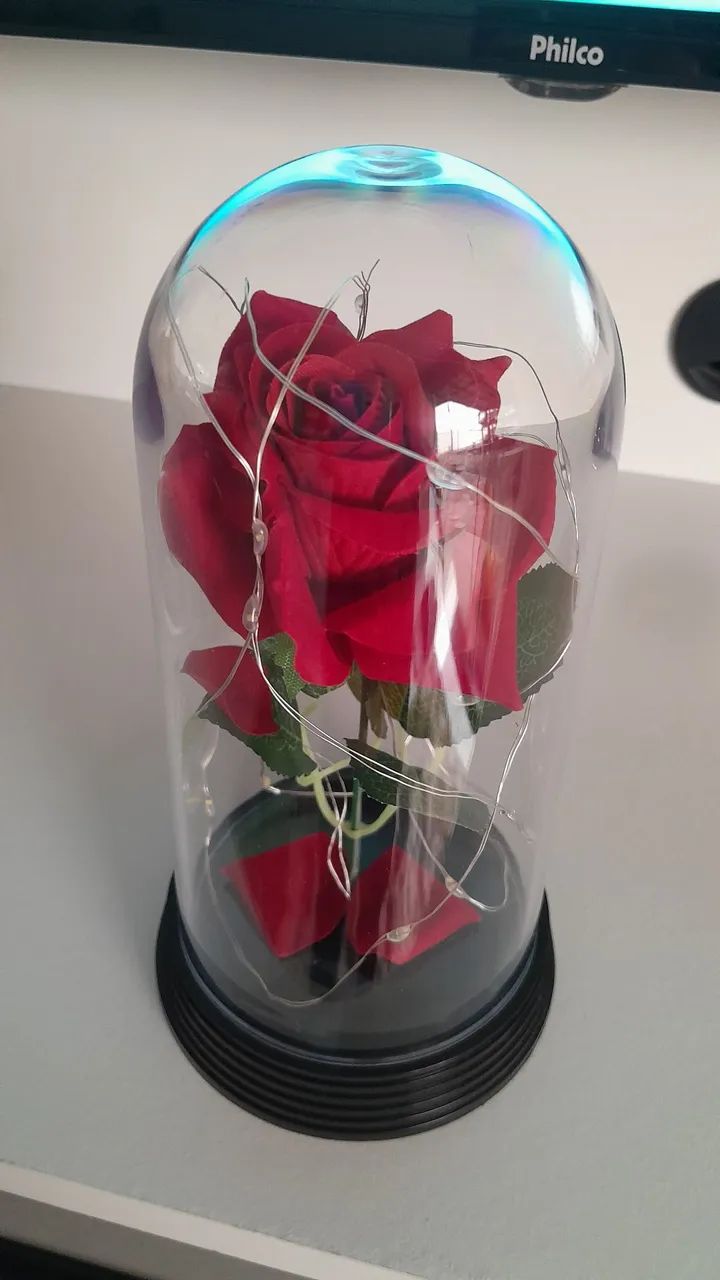 Rosa Encantada com Luzes LED - Foto 3