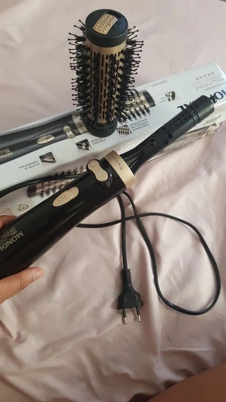Escova Rotativa Mondial Black Gold Argan 3 em 1 - Foto 6
