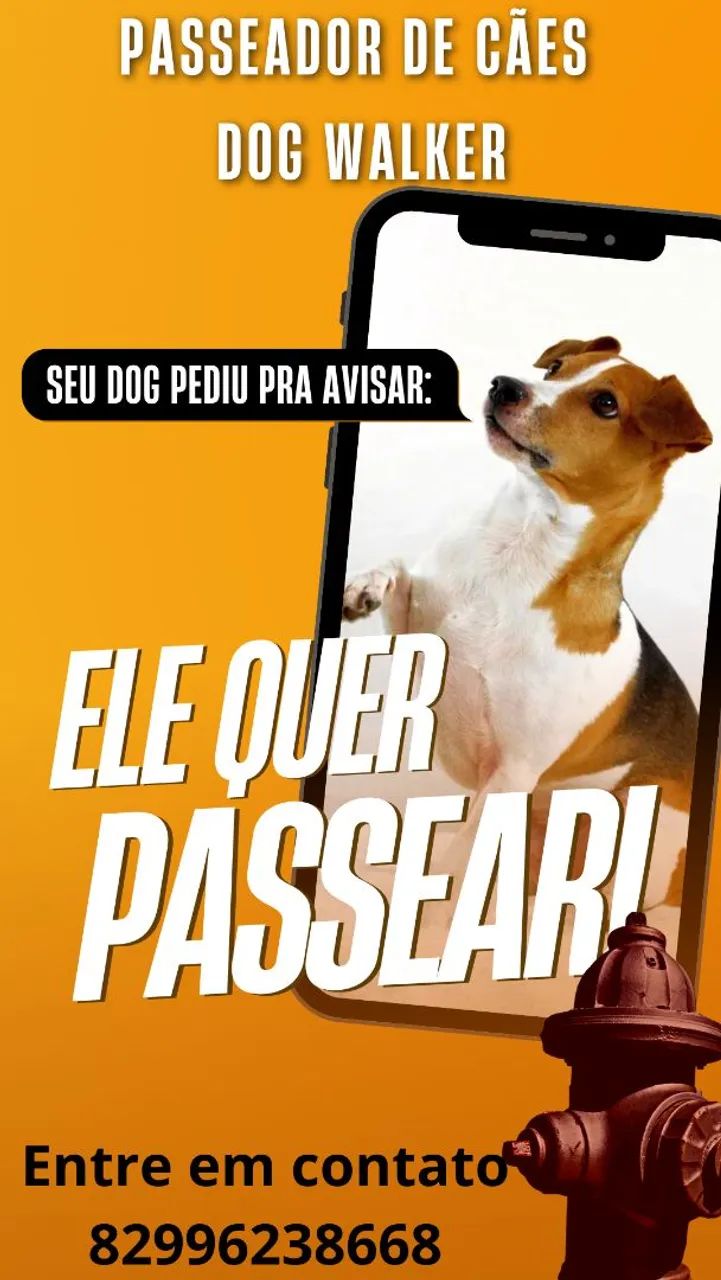 Passeador de cães - Ele quer passear!