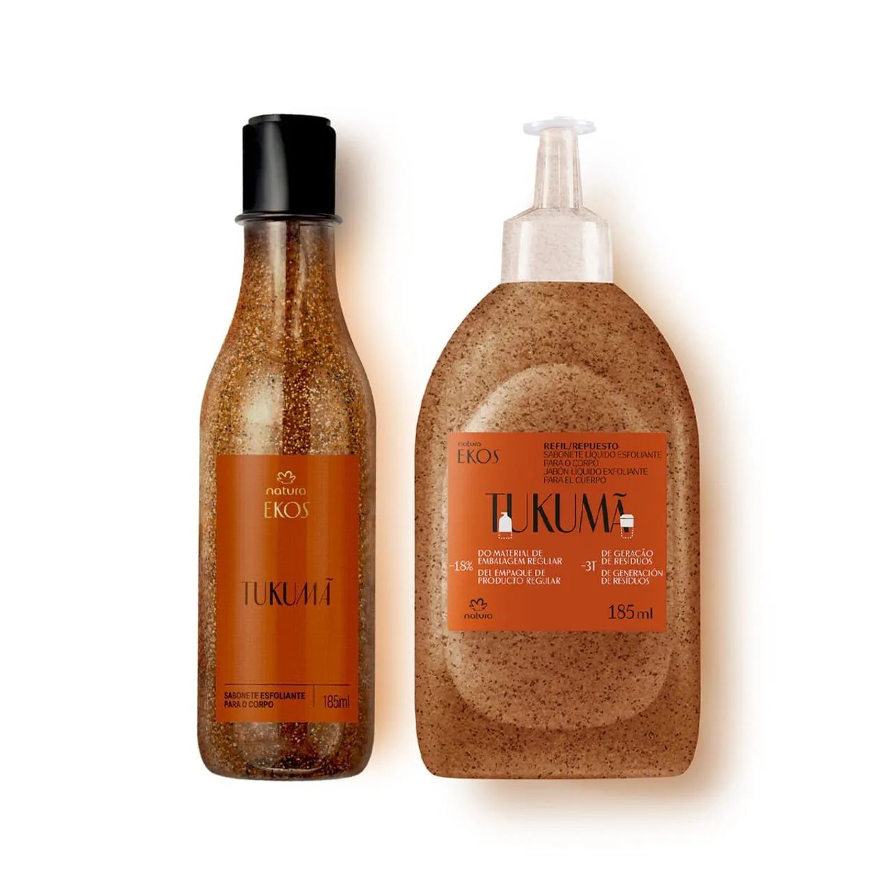 Combo Sabonete líquido+ Refil Esfoliante Tukumã