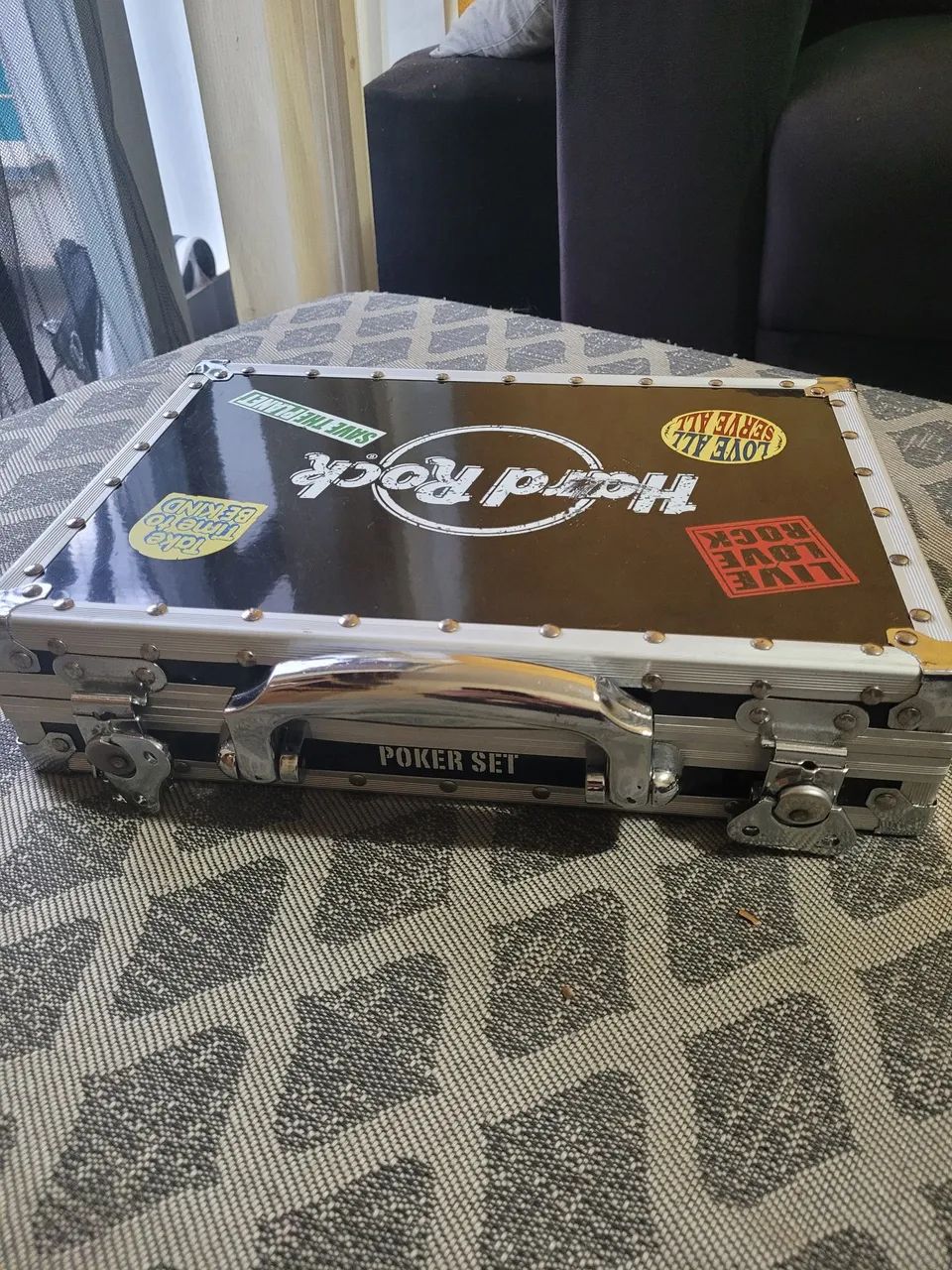 Maleta de Poker Hard Rock Original Importado Raro - Foto 4