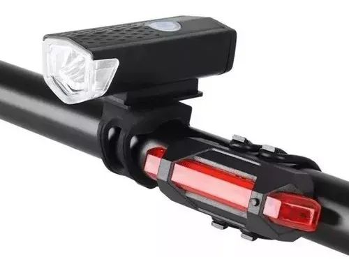 Kit Lanterna E Farol A Prova D'água Bicicleta Luz Ultra Led - Foto 2