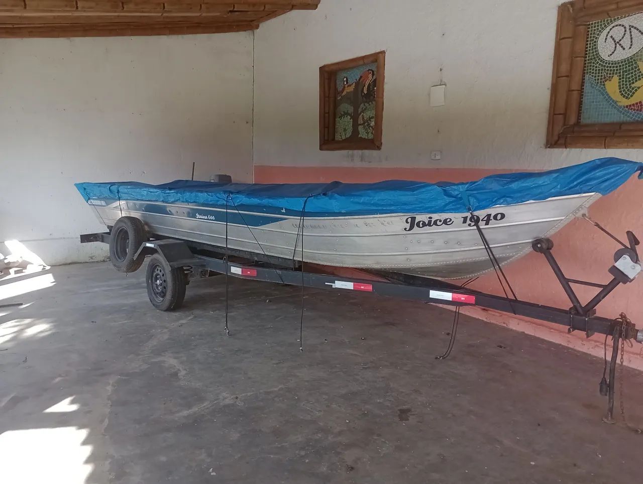 Barco de alumínio,motor, com reboque - Foto 3