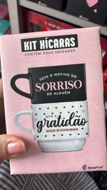 Kit Xícaras - Sorriso e Gratidão