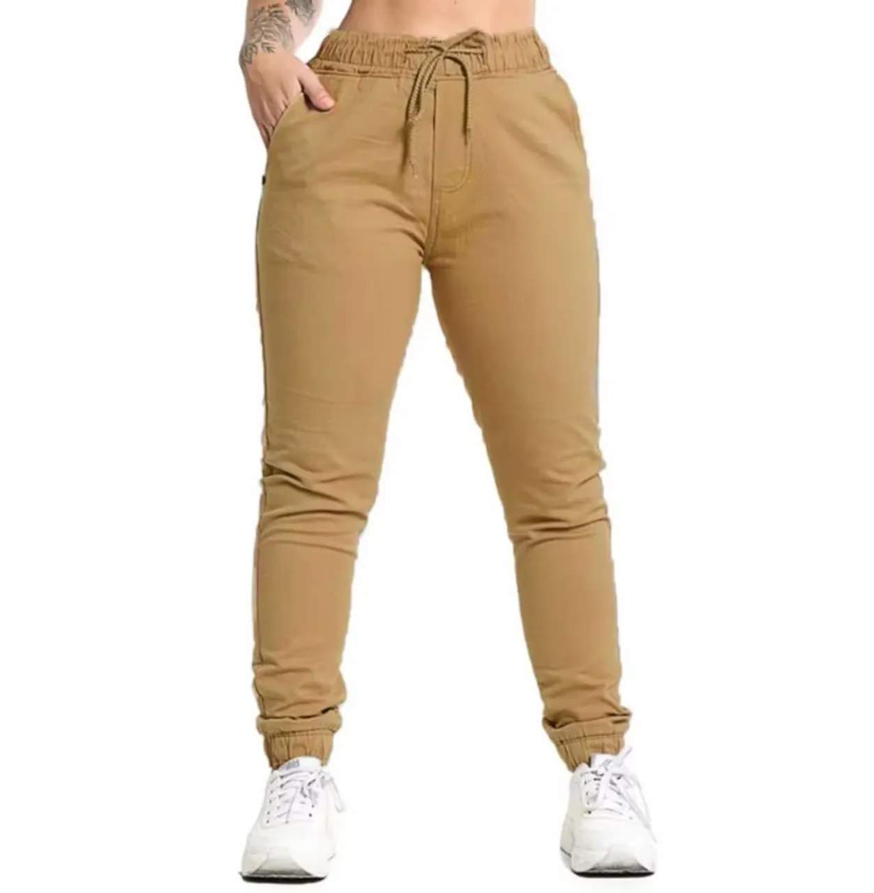 Calça Jogger Feminina Bege