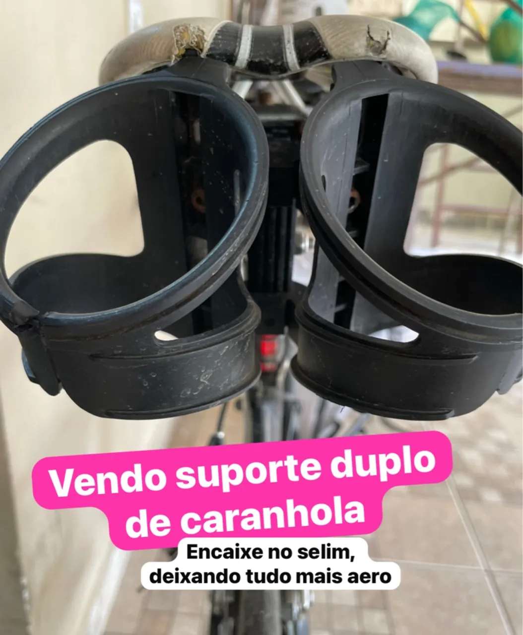 Suporte Duplo de Caramanhola para Bicicleta