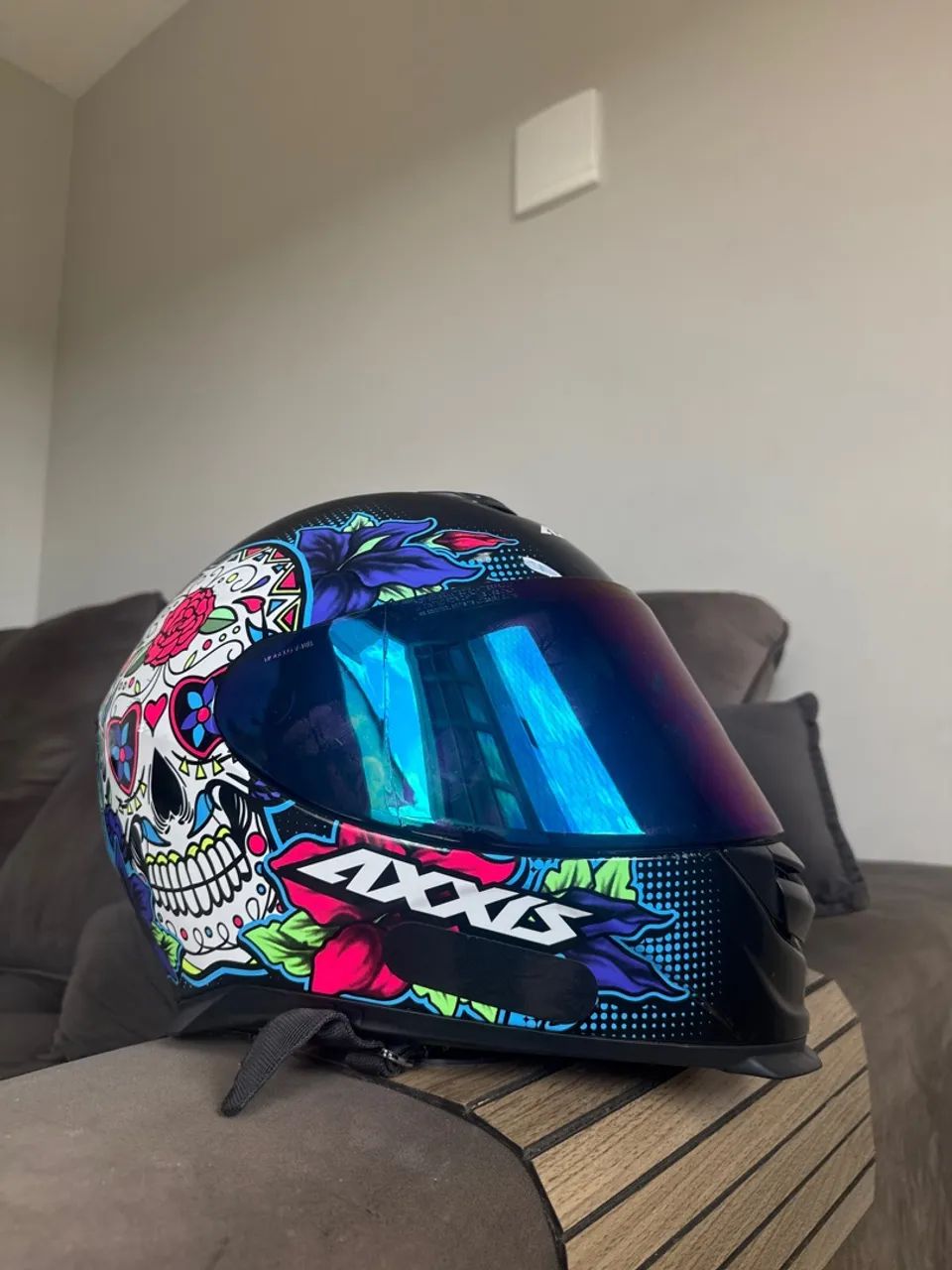 Capacete axxis + viseira Camaleão espelhada  - Foto 2