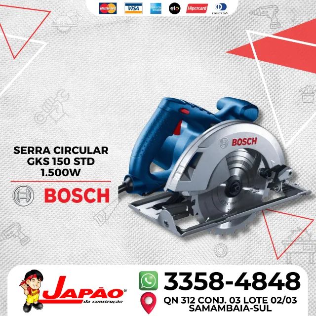 Serra Circular Profissional GKS 150 1500W Bosch Garantia de 1 Ano