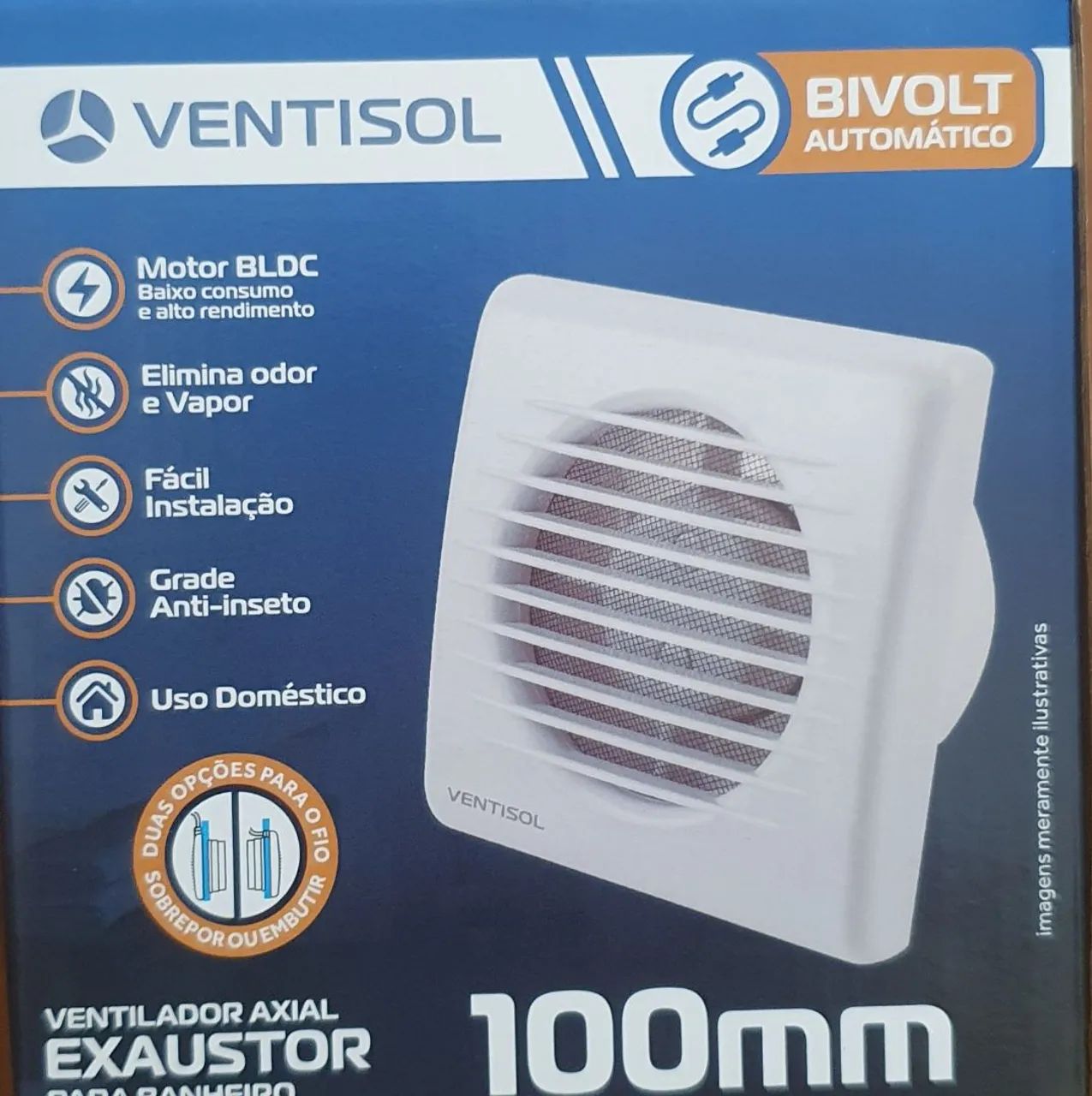 Exaustor de banheiro ventokit
