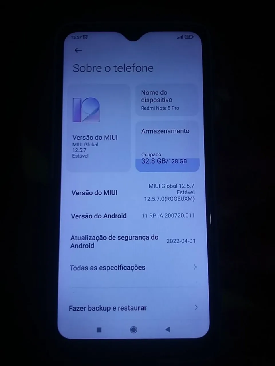 Redmi 8 pro 128 gb e 4 de ram, com NFC esta pegando todo perfeitamente